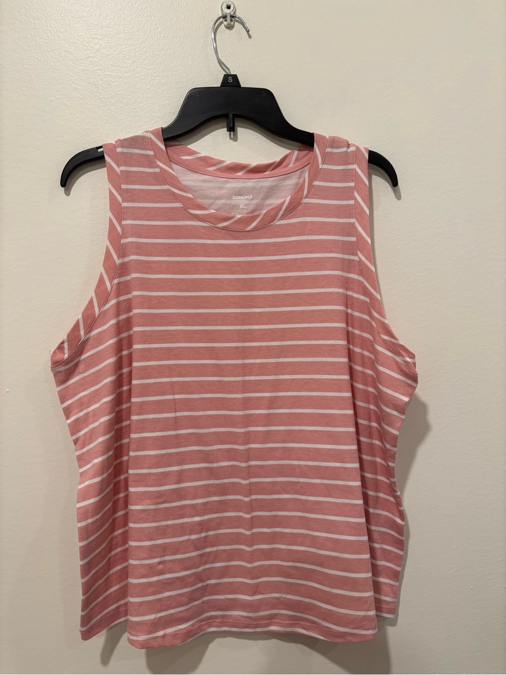 Pink Striped Sleeveless Tank Top and Shorts Pajamas